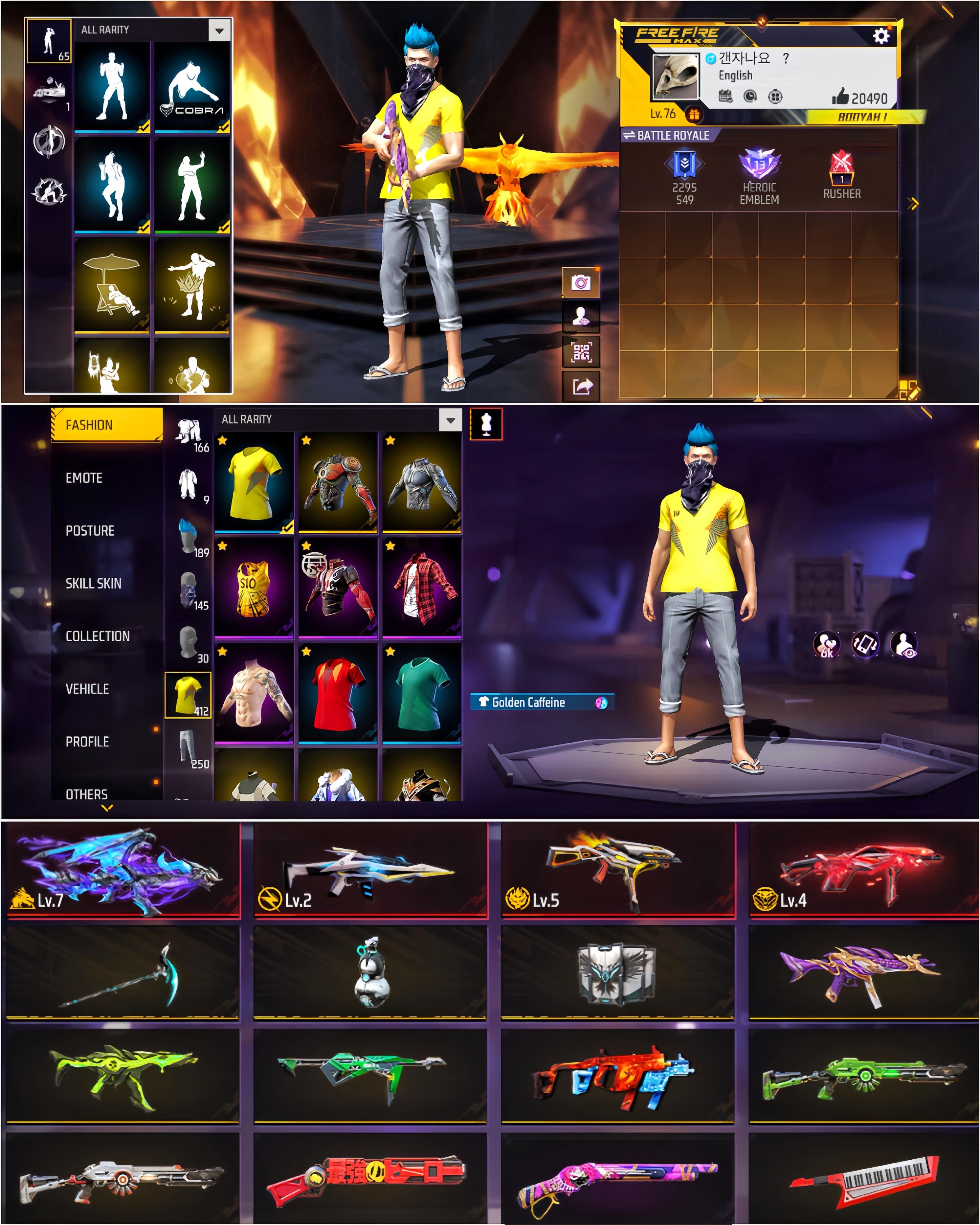 Prime 5 / Level 76 / Ak Evo Gun Max / One Punch Man / Rapper Underworld / See More.... - image 1