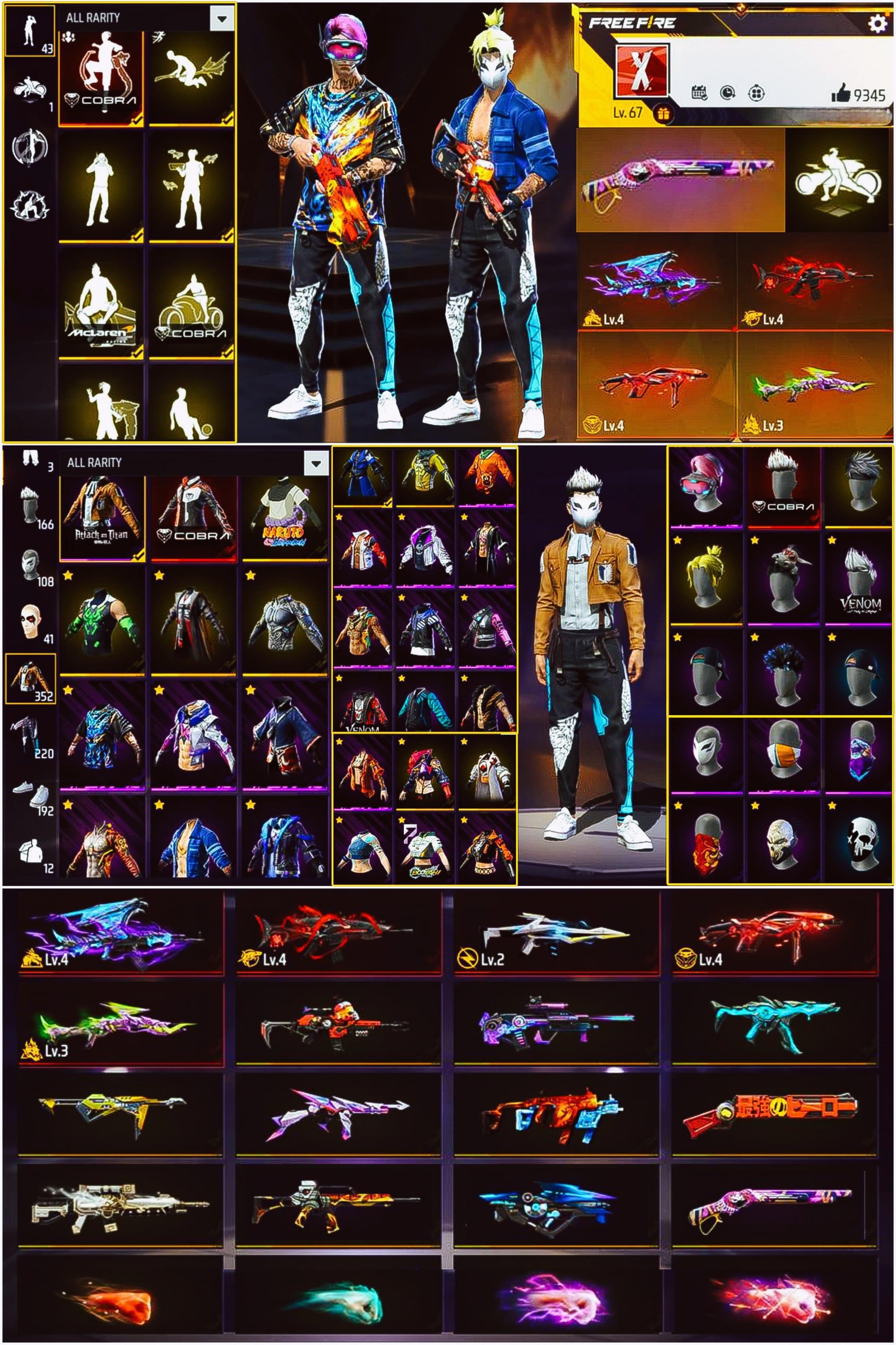 Prime 6 / Level 67 / 5 Evo Gun / Cobra Bundle / Blue Yt / One Punch Man / Rapper Underworld / See More.... - image 1