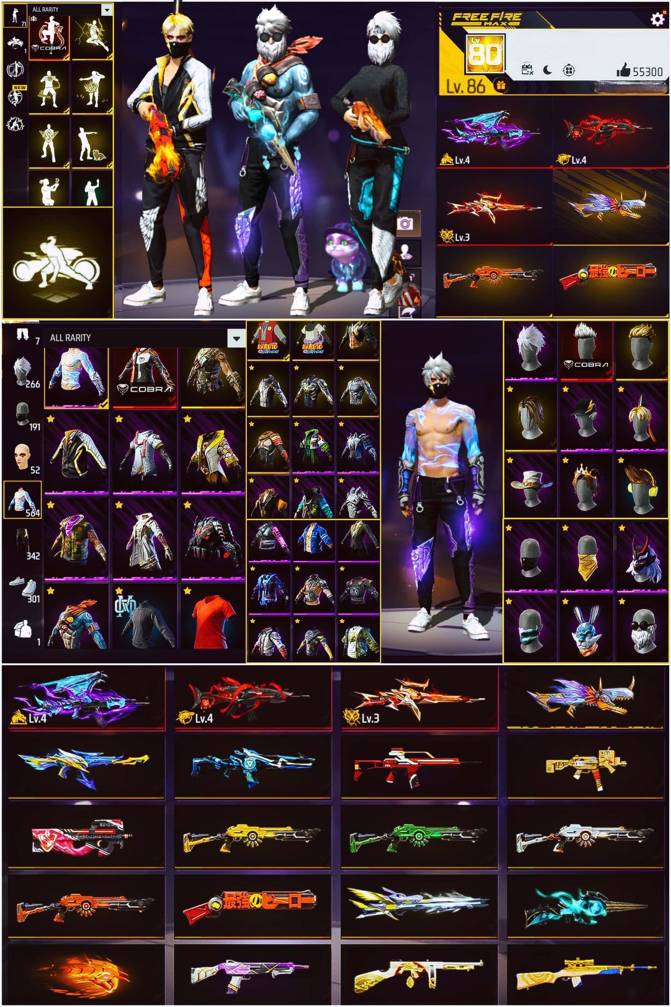 Prime 6 / High Level 86 / 3 Evo Gun / Cobra Bundle / Black Jersey / Red Yt / See More.... - image 1