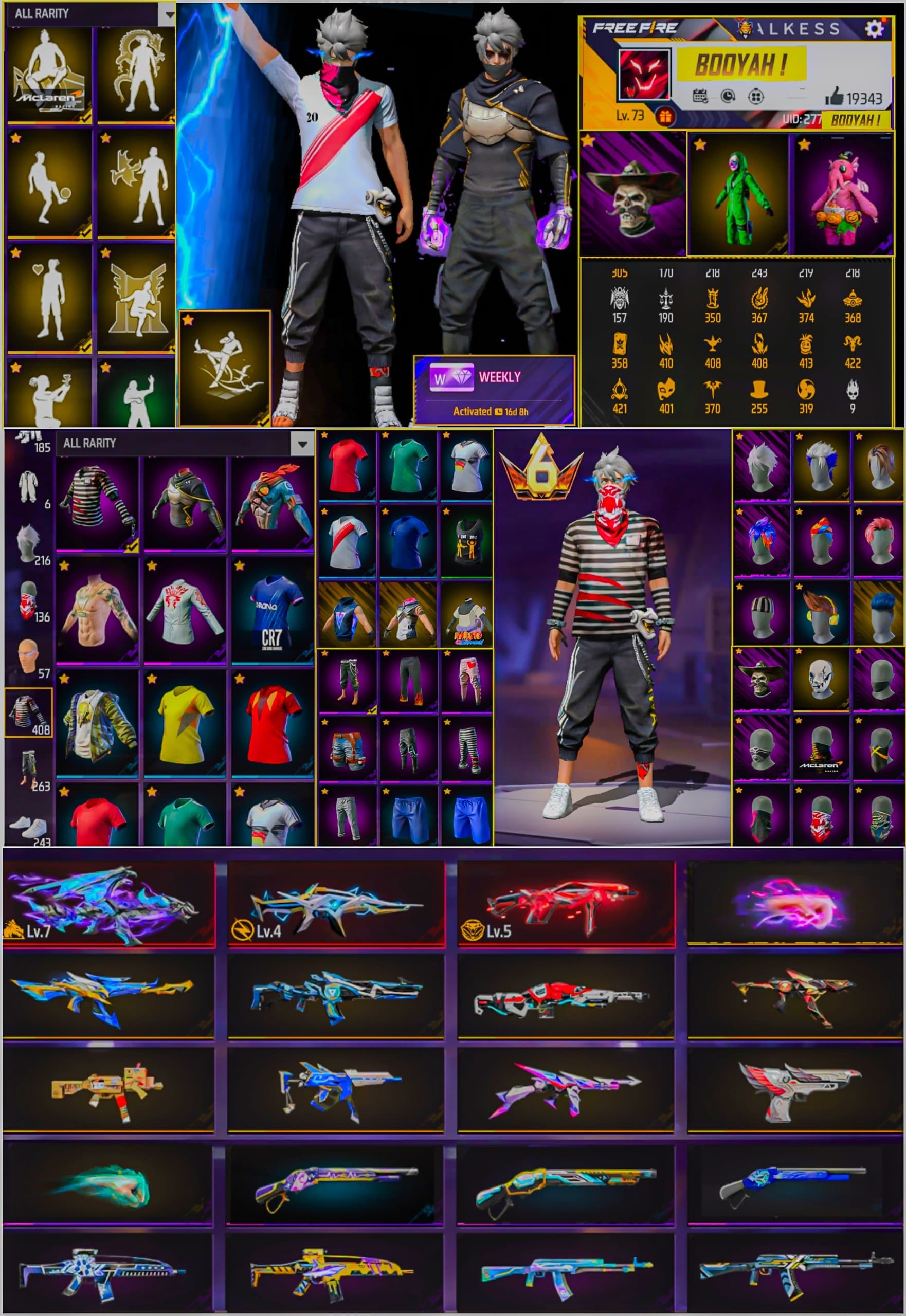 Prime 6 / Level 73 / Ak Evo Gun Max / Green Criminal / 2 Fist Skin / Good Collection / See More - image 1