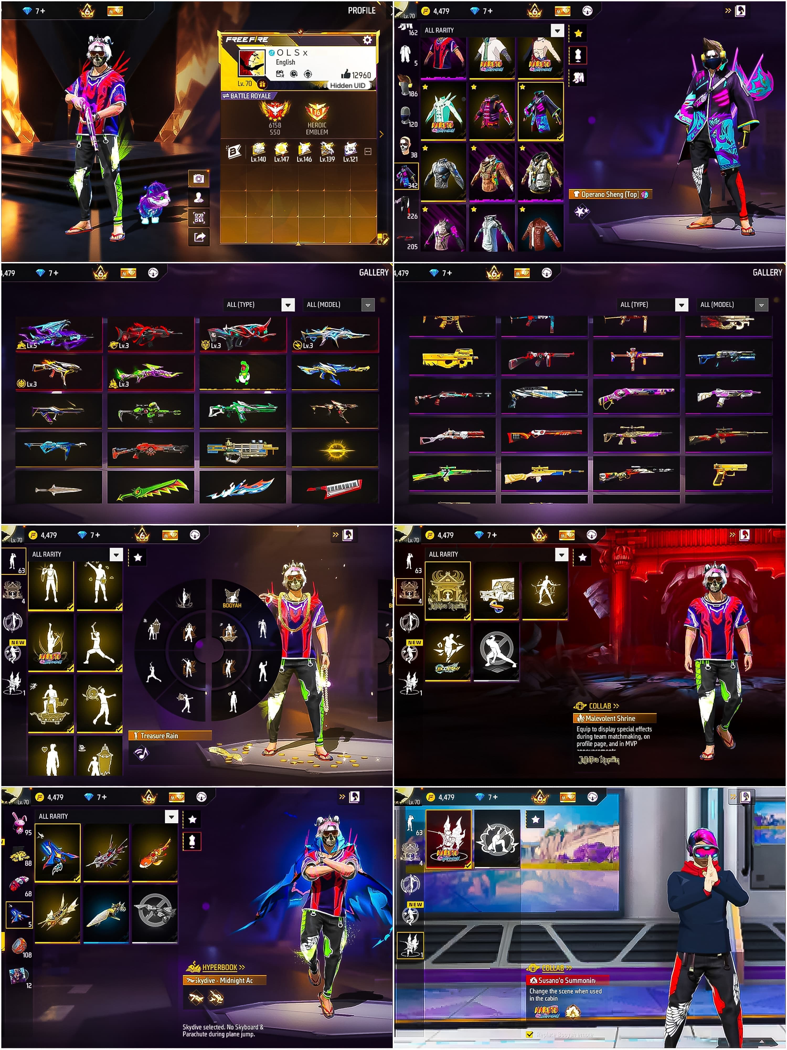 Prime 6 / Level 70 / 6 Evo Gun / Red Yt And Green Yt / Rapper Underworld / Good Collection / See More.... - image 1