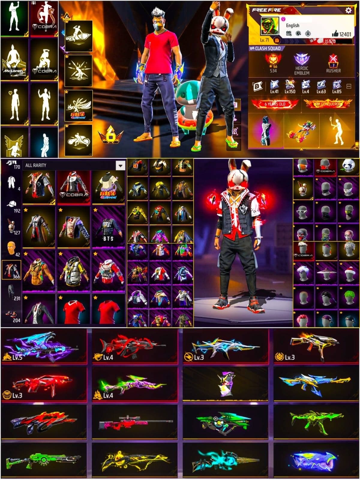 Prime 6 / Level 71 / 6 Evo Gun / Cobra Bundle / One Fist Skin / Good Collection / See More.... - image 1