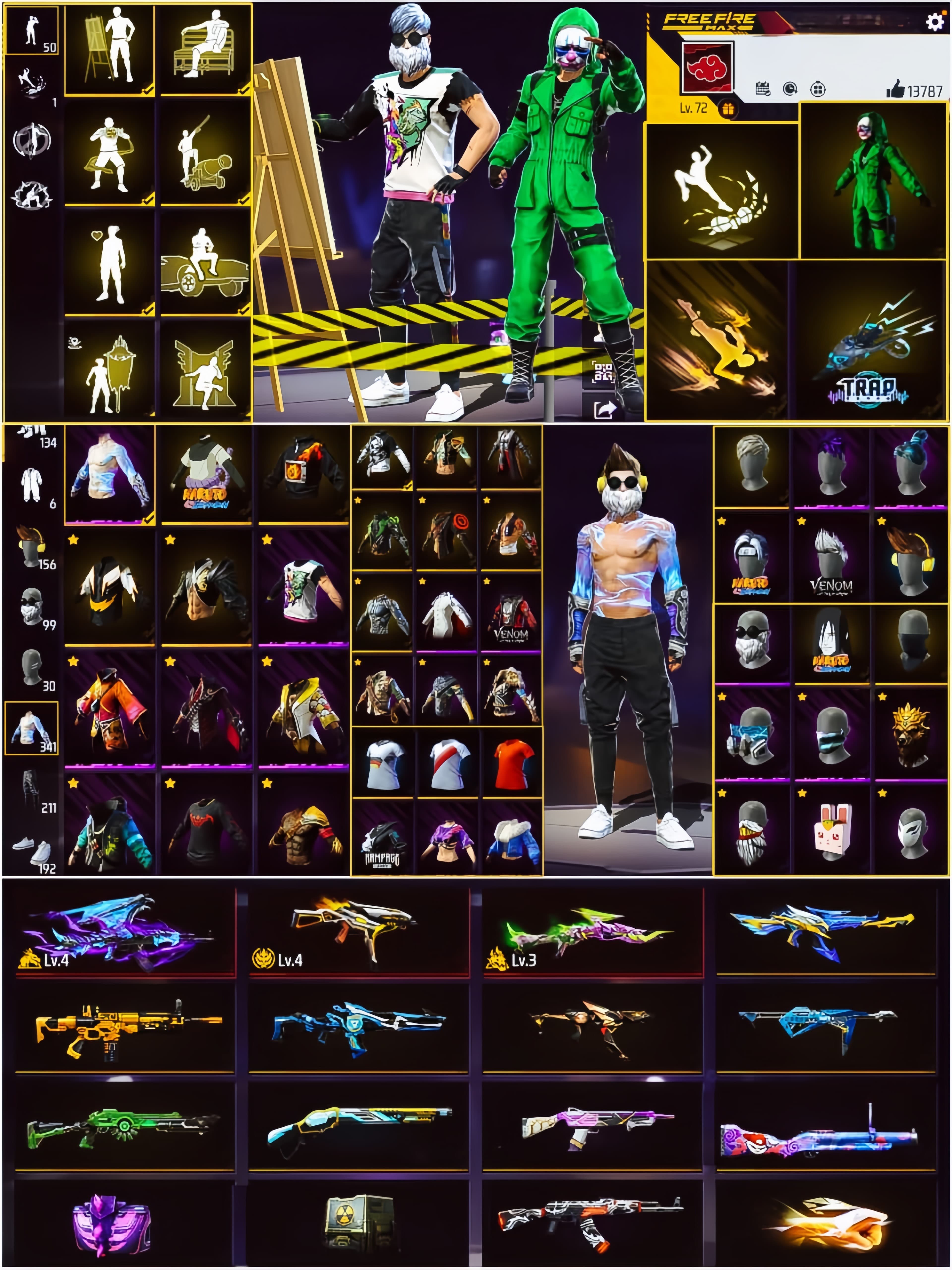 Prime 4 / Level 72 / 3 Evo Gun / Green Criminal / Blue Shade / Good Collection / See More.... - image 1