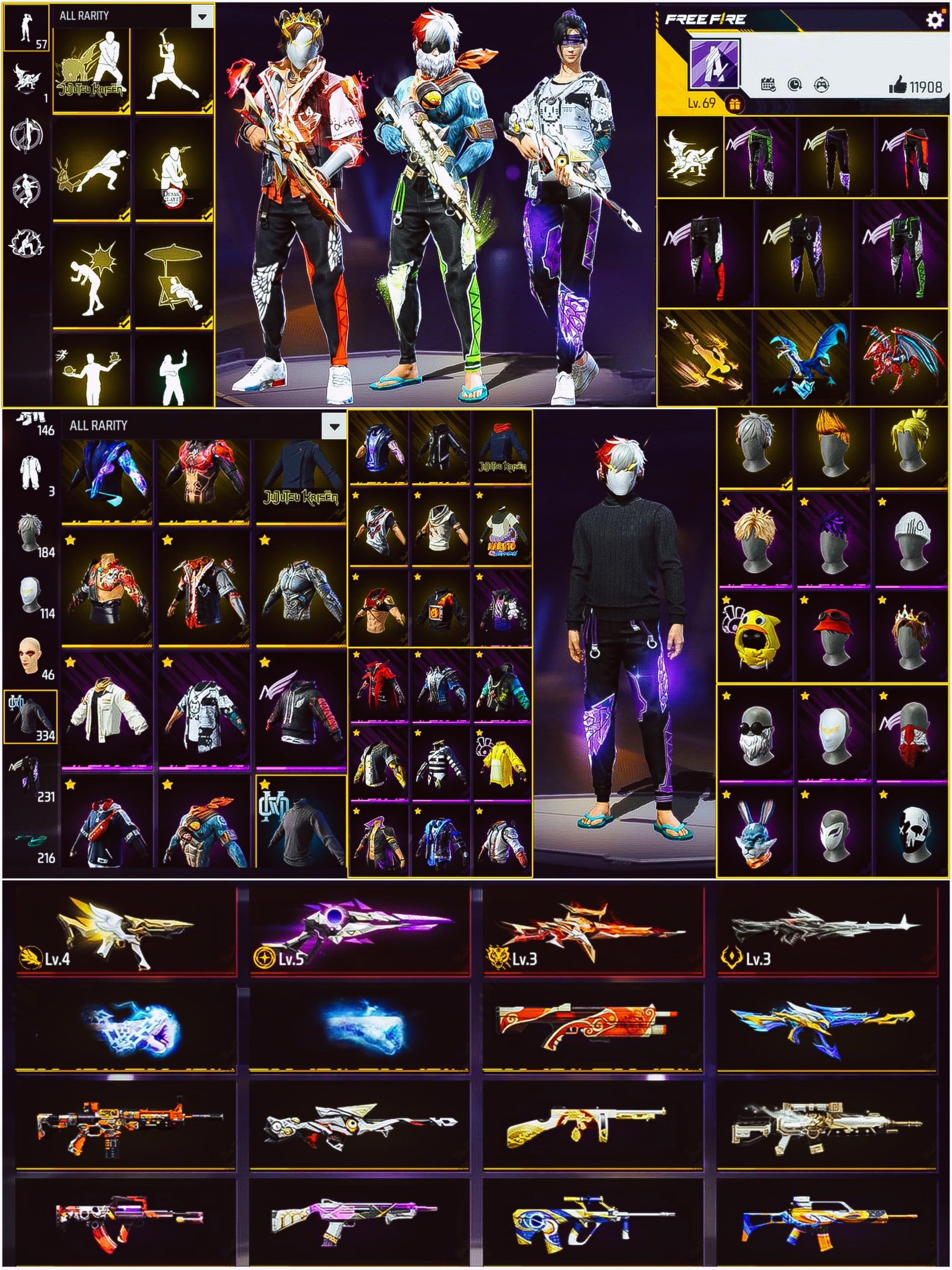 Prime 4 / Level 69 / 4 Evo Gun / Black Jersey / Bunny Bundle / 3 Yt Pants / Super Collection / See More.... - image 1