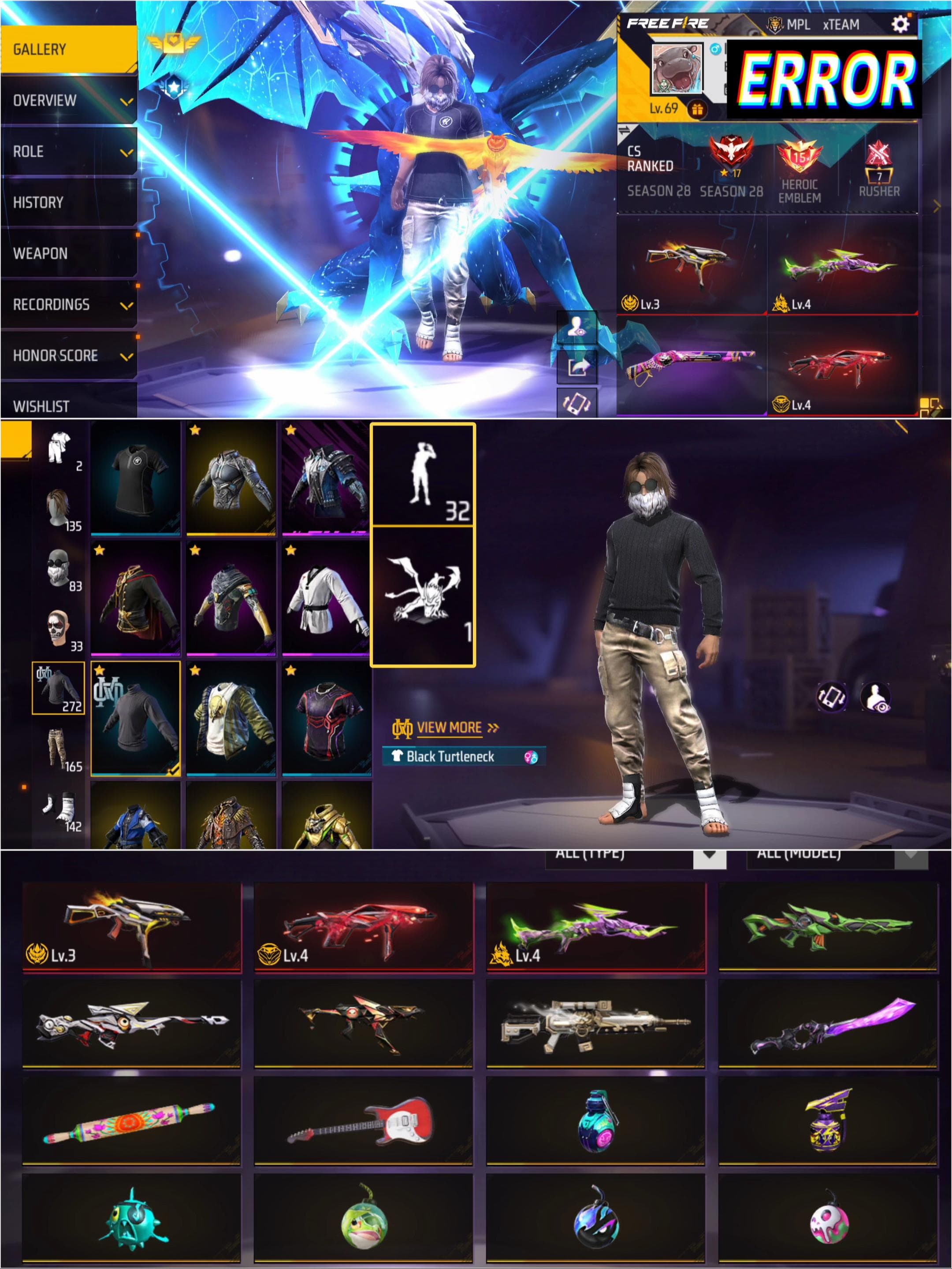 Prime 3 / Level 69 / 3 Evo Gun / Black Jersey / Rapper Underworld / Good Collection / See More.... - image 1